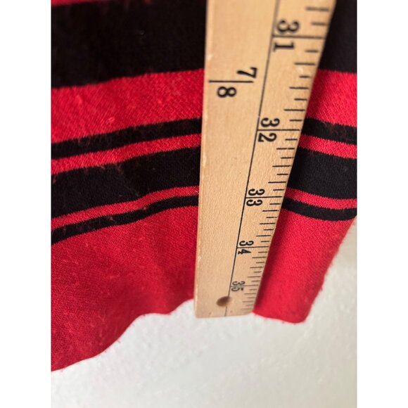 Tracy Reese Red Black Striped Runway Knit Dress With Beaded Neckline Detailed - Picture 15 of 15
